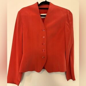 Vintage Dana Buchman Pink Blazer and Skirt Set Suit Size 4